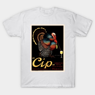 Turkey CIP THE PERFECT APERITIF Padova Italy Vintage Alcohol Art Deco Poster T-Shirt